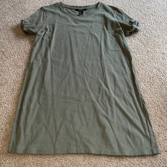 Forever 21 | Dresses | Forever 2 Army Green Tshirt Dress | Poshmark